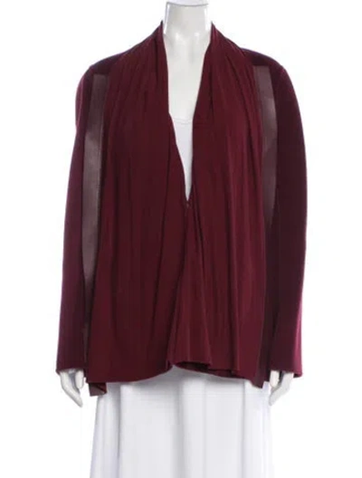 Pre-owned Lafayette 148 Wool Jacket In Red