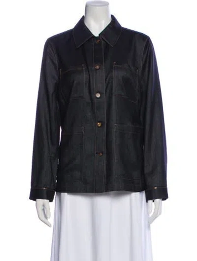 Pre-owned Lafayette 148 Wool Jacket W/ Tags In Blue