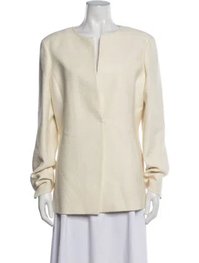Pre-owned Lafayette 148 Wool Jacket W/ Tags In Neutrals