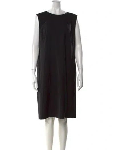 Pre-owned Lafayette 148 Wool Knee-length Dress In Black