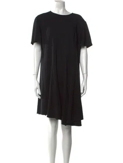 Pre-owned Lafayette 148 Wool Knee-length Dress In Black