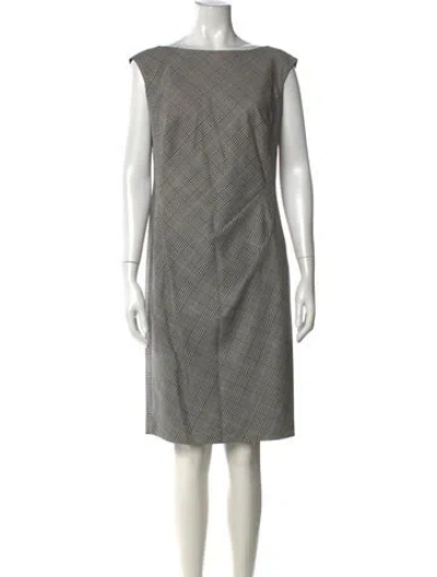 Pre-owned Lafayette 148 Wool Knee-length Dress In Black