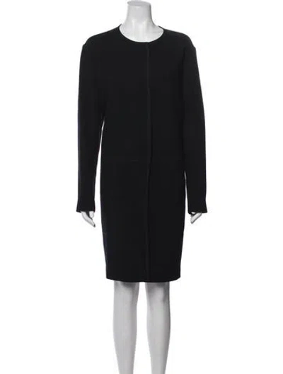 Pre-owned Lafayette 148 Wool Knee-length Dress In Black