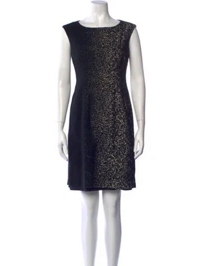 Pre-owned Lafayette 148 Wool Knee-length Dress In Black