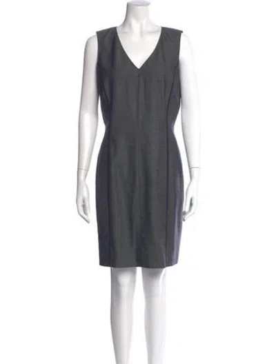 Pre-owned Lafayette 148 Wool Knee-length Dress In Multi