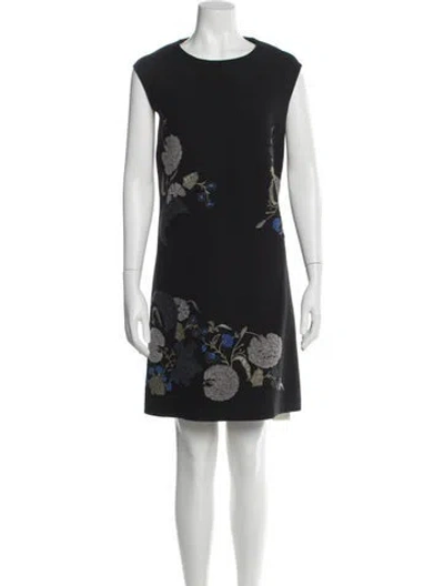 Pre-owned Lafayette 148 Wool Knee-length Dress In Multi