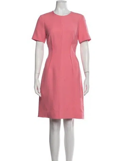 Pre-owned Lafayette 148 Wool Knee-length Dress In Pink