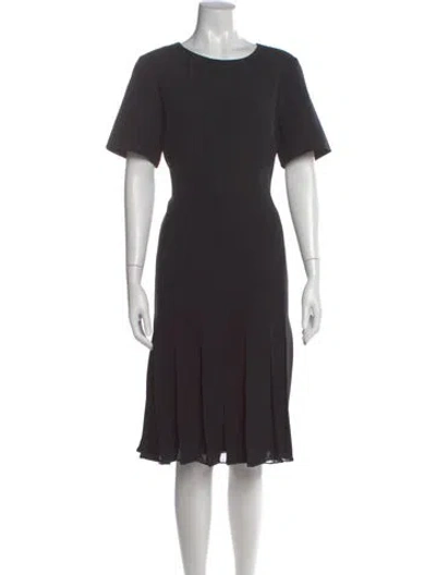 Pre-owned Lafayette 148 Wool Knee-length Dress W/ Tags In Black