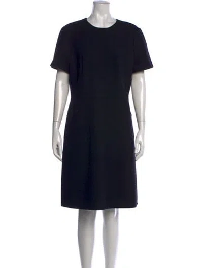 Pre-owned Lafayette 148 Wool Knee-length Dress W/ Tags In Black