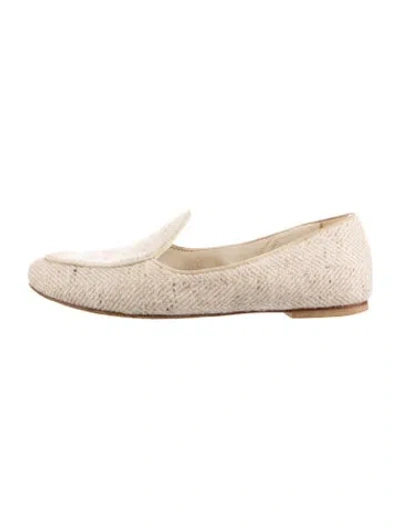 Pre-owned Lafayette 148 Wool Loafers In Neutral