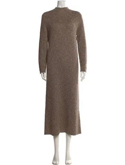 Pre-owned Lafayette 148 Wool Long Dress W/ Tags In Brown