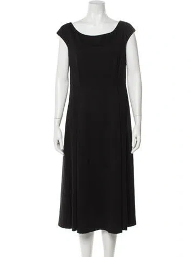 Pre-owned Lafayette 148 Wool Midi Length Dress In Gray