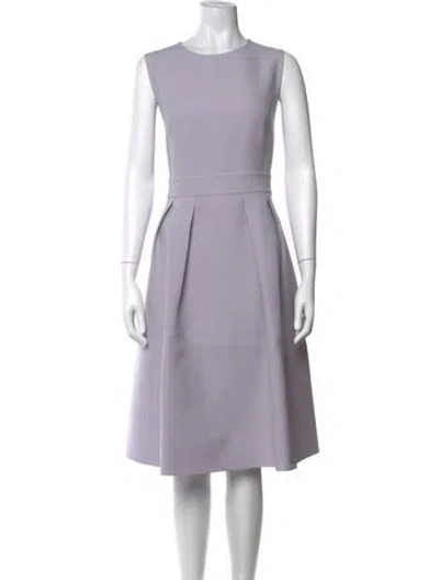 Pre-owned Lafayette 148 Wool Midi Length Dress In Purple