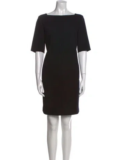 Pre-owned Lafayette 148 Wool Mini Dress In Black