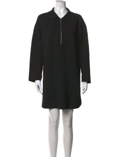 Pre-owned Lafayette 148 Wool Mini Dress In Black