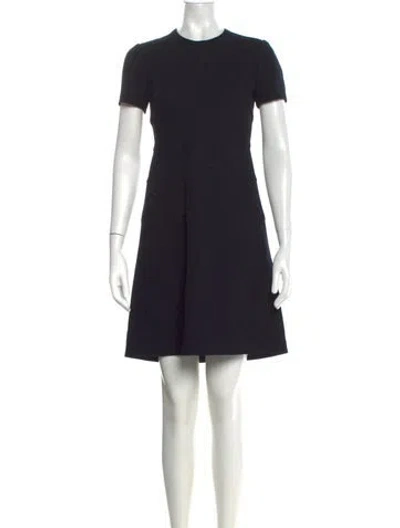 Pre-owned Lafayette 148 Wool Mini Dress In Black