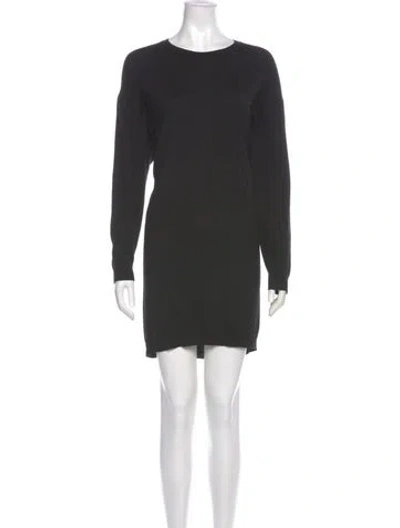 Pre-owned Lafayette 148 Wool Mini Dress In Gray