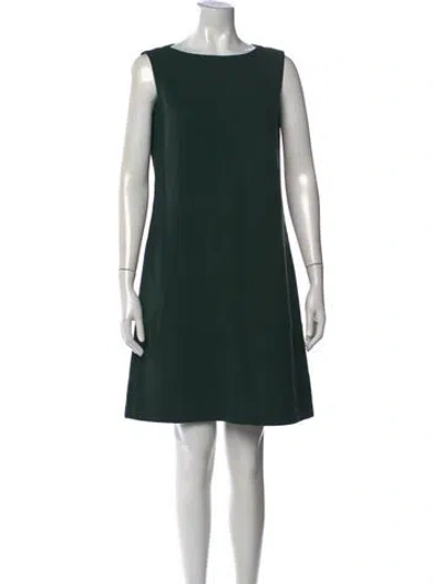 Pre-owned Lafayette 148 Wool Mini Dress In Green
