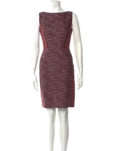 Pre-owned Lafayette 148 Wool Mini Dress In Multi