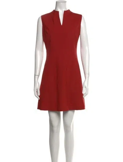 Pre-owned Lafayette 148 Wool Mini Dress In Orange