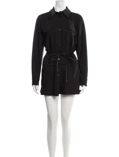 Pre-owned Lafayette 148 Wool Mini Dress W/ Tags In Black