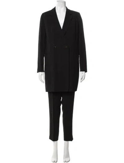 Pre-owned Lafayette 148 Wool Pant Set In Black