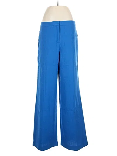 Pre-owned Lafayette 148 Wool Pants In Blue