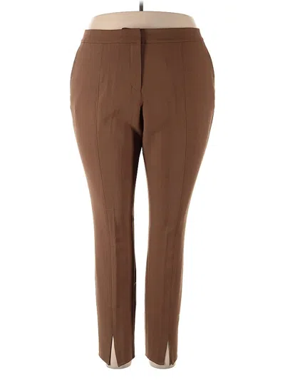 Pre-owned Lafayette 148 Wool Pants In Brown