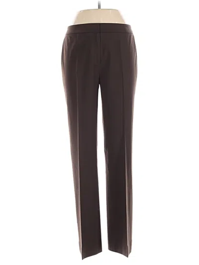 Pre-owned Lafayette 148 Wool Pants In Brown