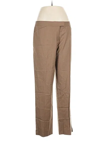 Pre-owned Lafayette 148 Wool Pants In Brown
