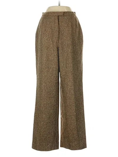 Pre-owned Lafayette 148 Wool Pants In Brown