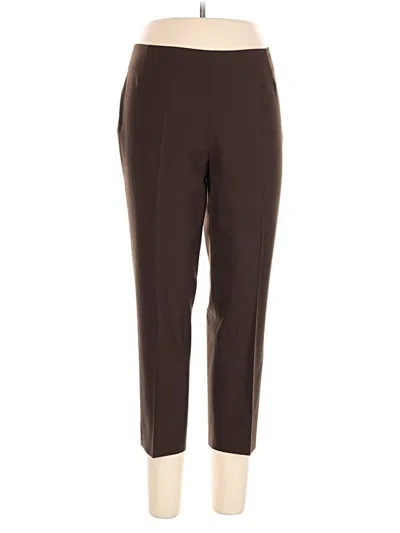 Pre-owned Lafayette 148 Wool Pants In Brown