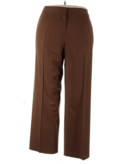 Pre-owned Lafayette 148 Wool Pants In Brown