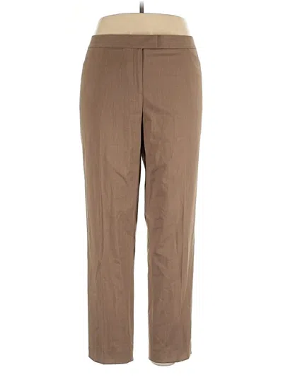 Pre-owned Lafayette 148 Wool Pants In Brown