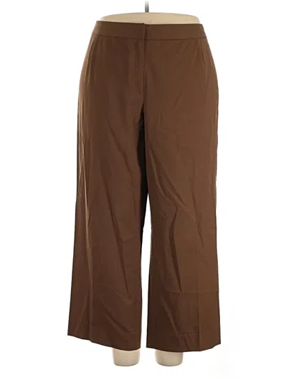 Pre-owned Lafayette 148 Wool Pants In Brown