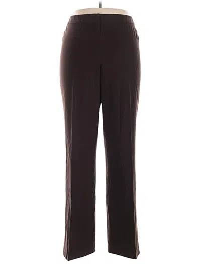 Pre-owned Lafayette 148 Wool Pants In Brown