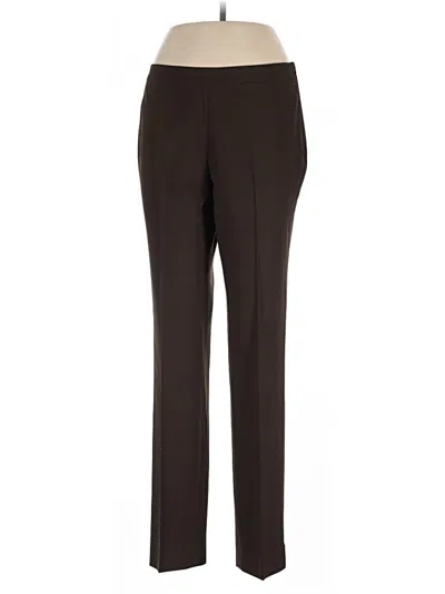 Pre-owned Lafayette 148 Wool Pants In Brown