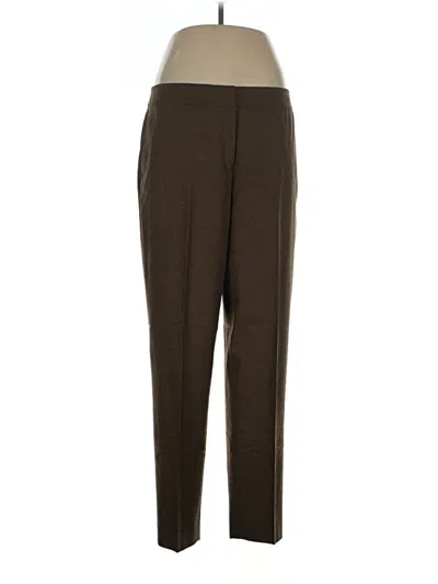 Pre-owned Lafayette 148 Wool Pants In Brown