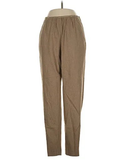 Pre-owned Lafayette 148 Wool Pants In Brown