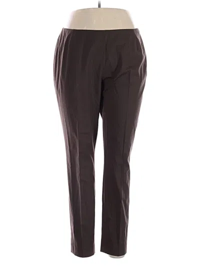 Pre-owned Lafayette 148 Wool Pants In Brown