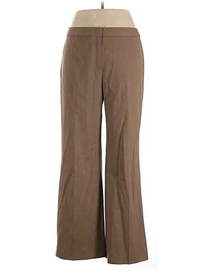 Pre-owned Lafayette 148 Wool Pants In Brown
