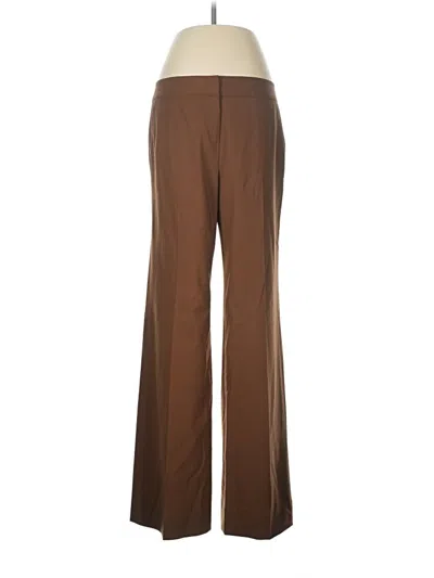 Pre-owned Lafayette 148 Wool Pants In Brown