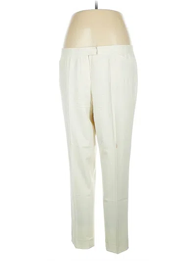 Pre-owned Lafayette 148 Wool Pants In White