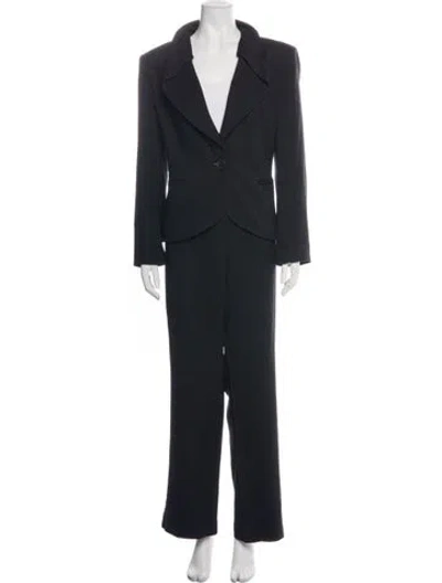 Pre-owned Lafayette 148 Wool Pantsuit In Black