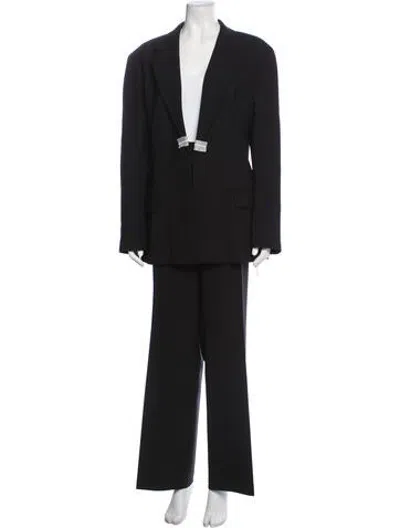 Pre-owned Lafayette 148 Wool Pantsuit In Black