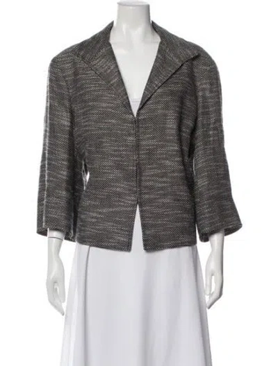 Pre-owned Lafayette 148 Wool Printed Blazer In Multi
