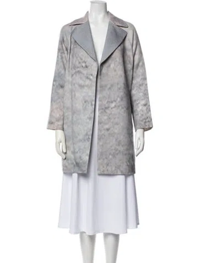 Pre-owned Lafayette 148 Wool Printed Evening Jacket In Neutral
