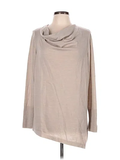 Pre-owned Lafayette 148 Wool Pullover Sweater In Tan