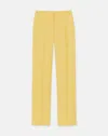 Lafayette 148 Wool-silk Crepe Gates Pant In Canary Yellow