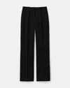 Lafayette 148 Responsible Stretch Wool Reade Straight Leg Pant In Black
